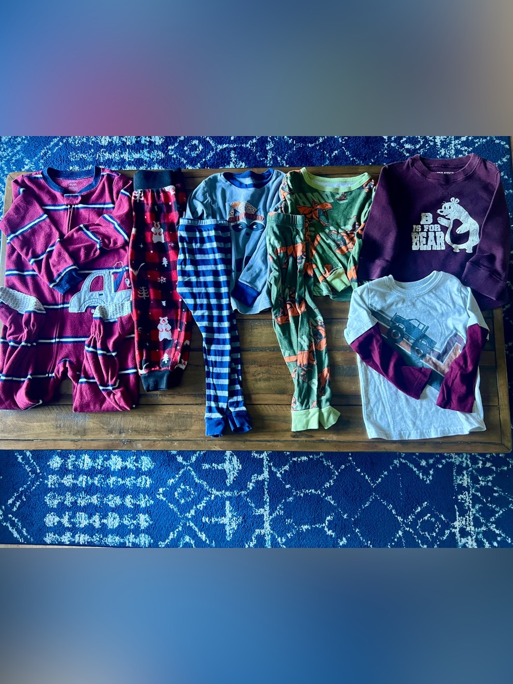 Lot of 8, Boys Pajamas Set & Shirts, Size 4T